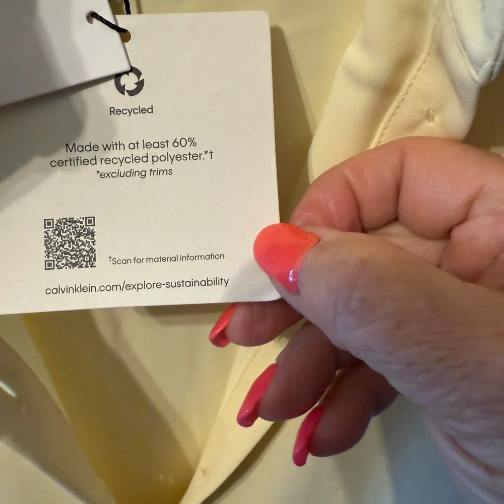 NWT Calvin Klein ButterCream Midi Shirt Dress - Picture 6 of 8